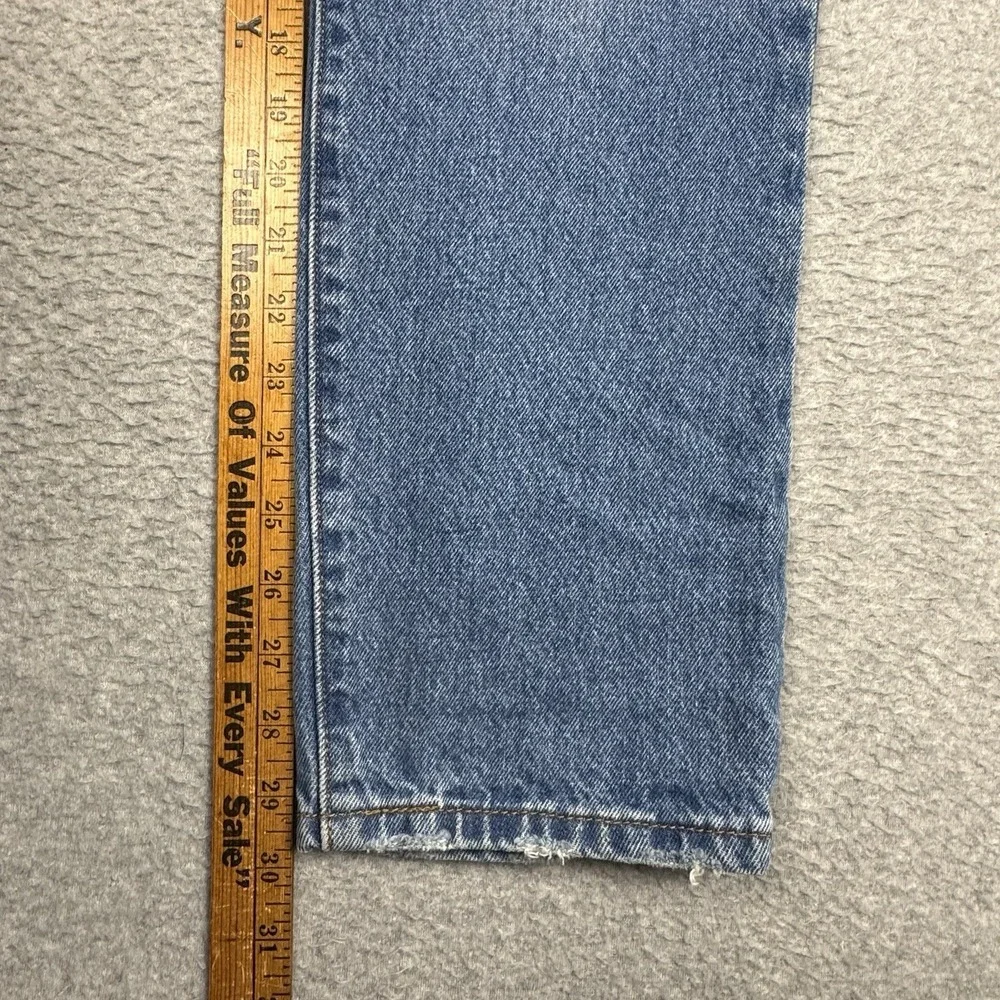 Levis 501 Button Fly Jeans Mens 28x30 Straight Cotton Denim Red‎ Tab Distressed